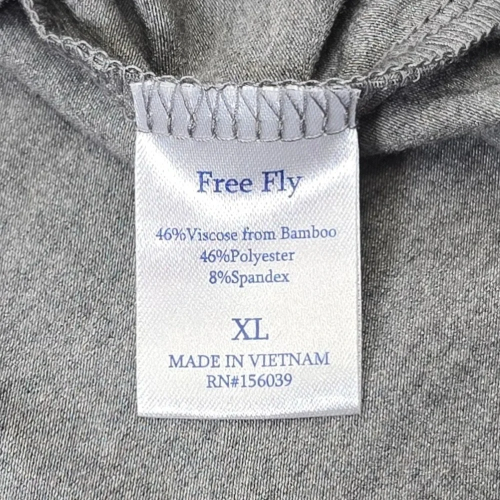 Free Fly Pullover Mens XL Gray Bamboo Blend Performance 1/4 Zip Athletic Top